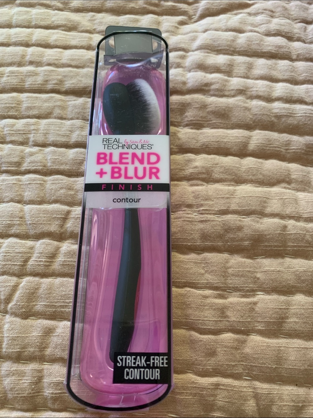 Real Techniques Blend + Blur Finish Contour Brush - Pink Handle